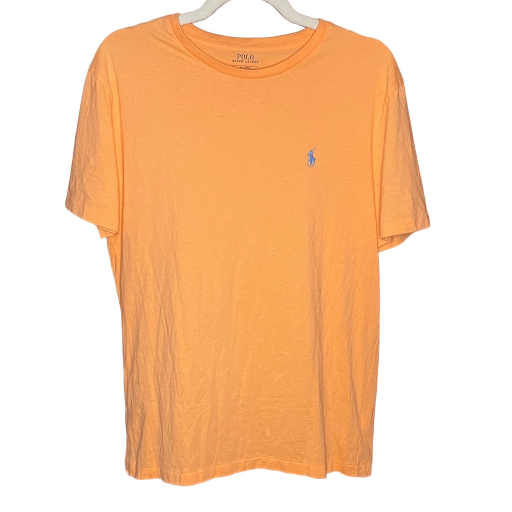 Polo by Ralph Lauren Men's Vibrant Orange Tee Medium